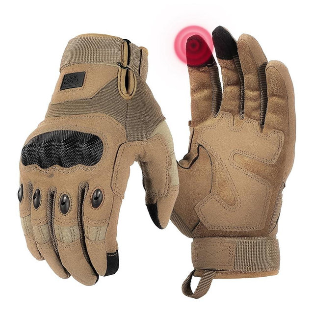 KEMIMOTO Tactical Gloves for Men, Touchscreen Motorcycle Gloves with Hard Shell & Palm Padding for Sports Motorcycle Cycling Tactical Airsoft Paintball Hunting Hiking Camping Climbing