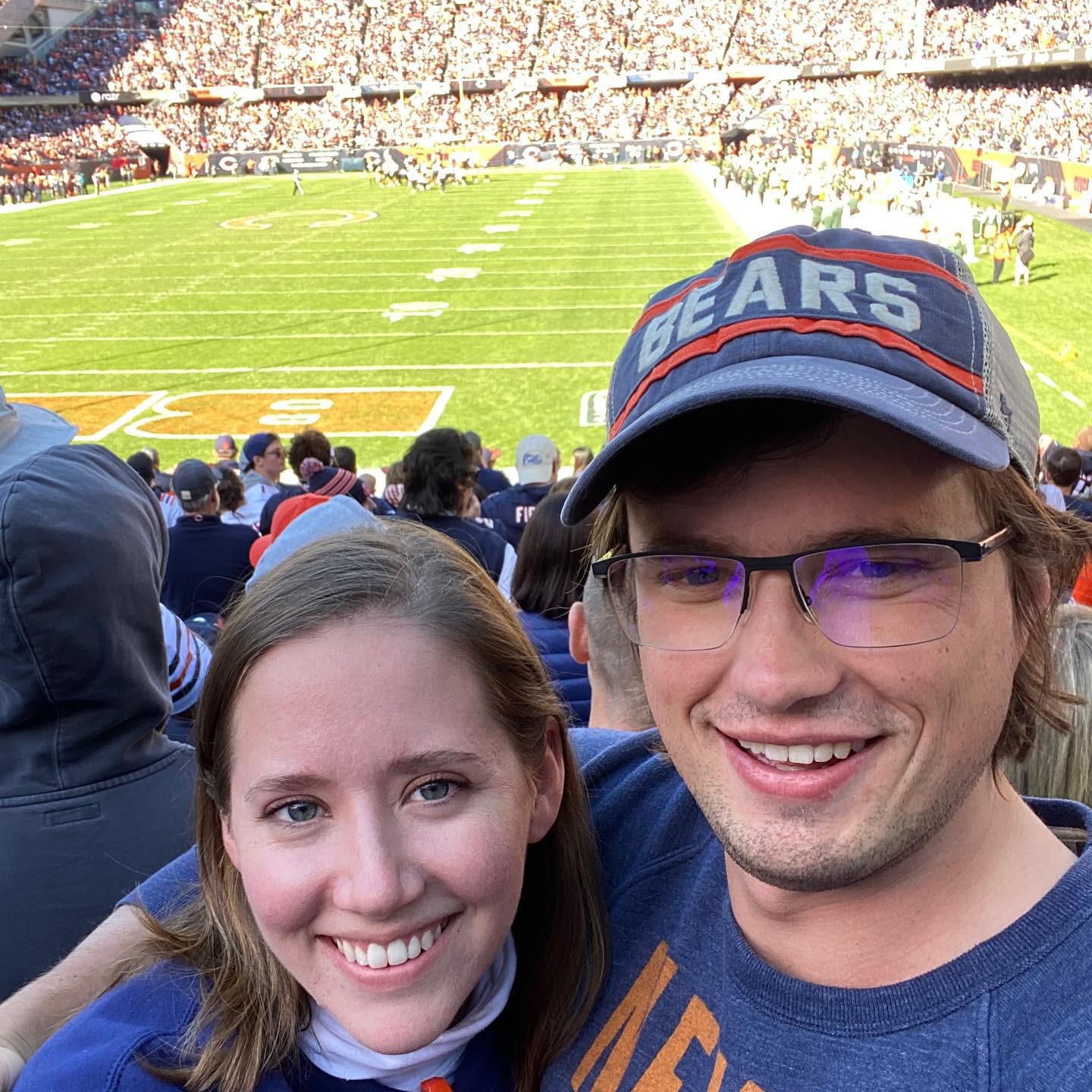 Our first Bears game together...they lost