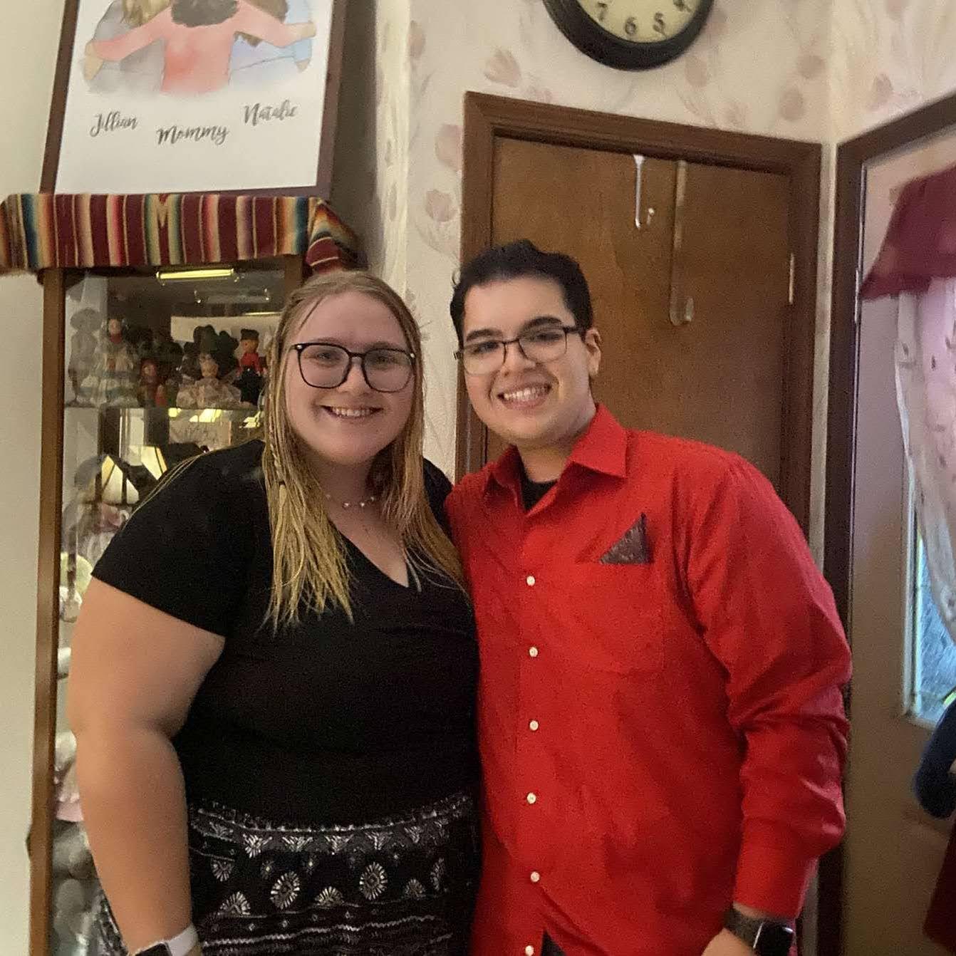 Getting ready for our first of many Olive Garden dates.