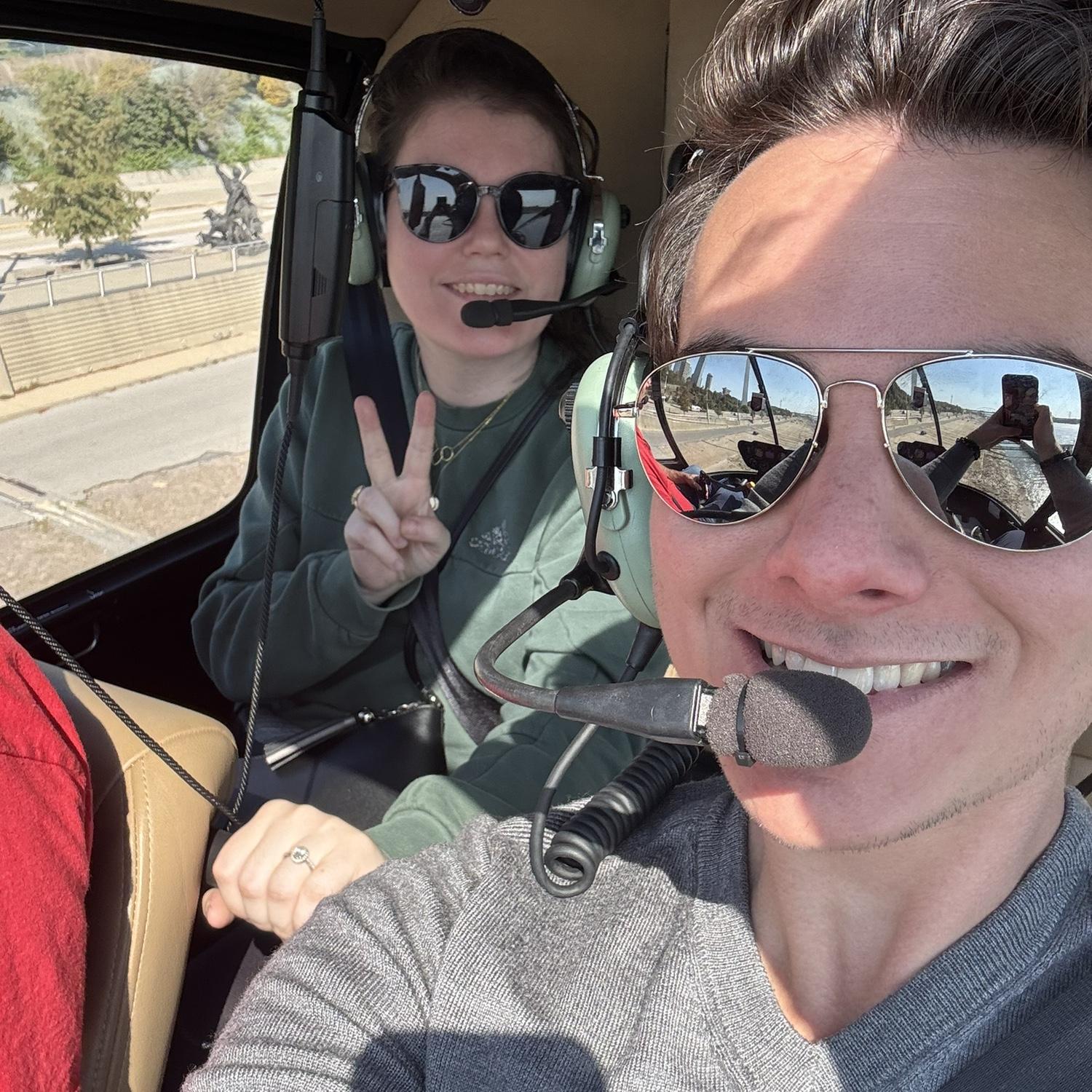 Riding in a helicopter!!