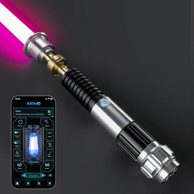 Pixel Heavy Metal Duel Lightsaber | Smooth Swing with Motion Control | 34 Sound Fonts | Unlimited Color Changing 16 Colors | Suitable for Adults,Boys | Birthday Gifts Halloween Cosplay( X-Pixel )