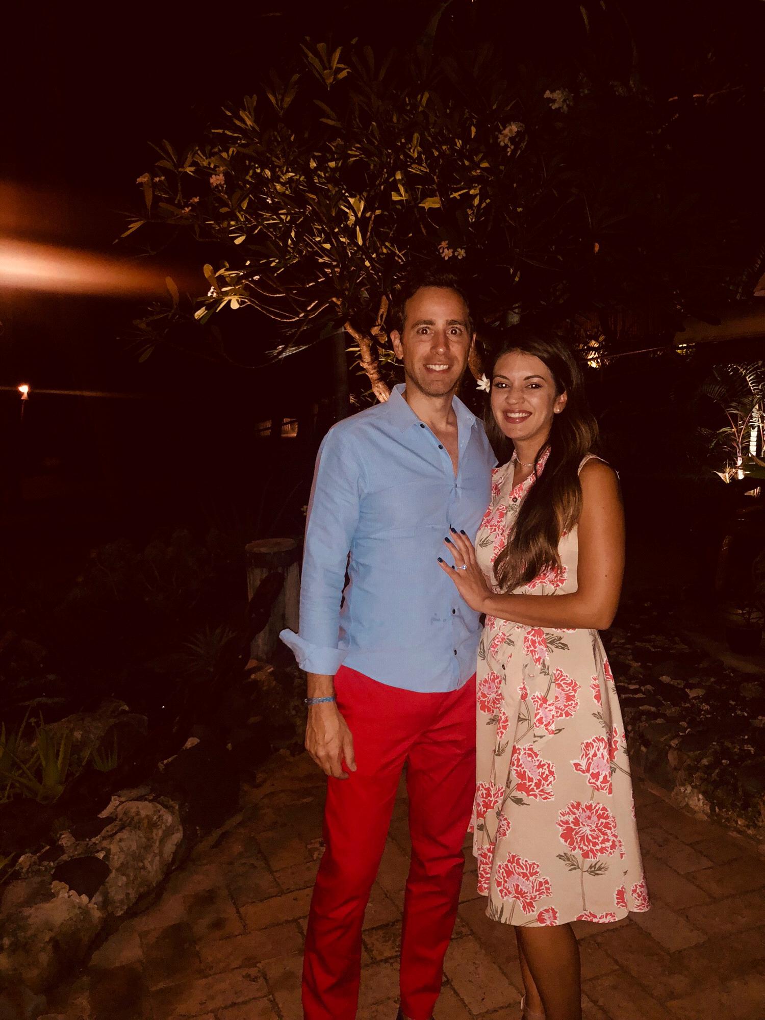 Our engagement night's dinner at Mama's Fish House, Maui - September 1st, 2018