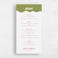 Green Wedding Menu - Key West