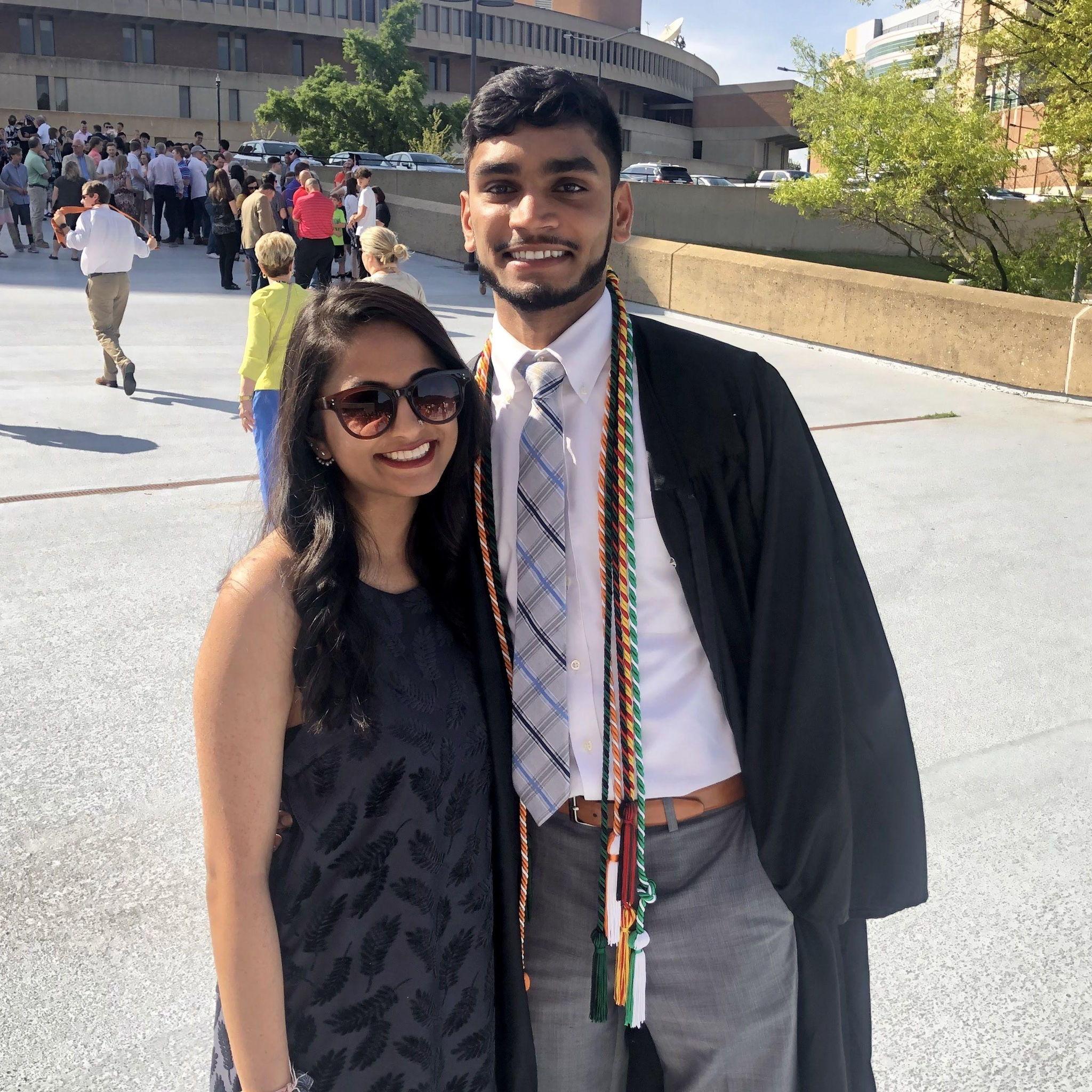 Justin's grad day!! We were just little babies || May 2019