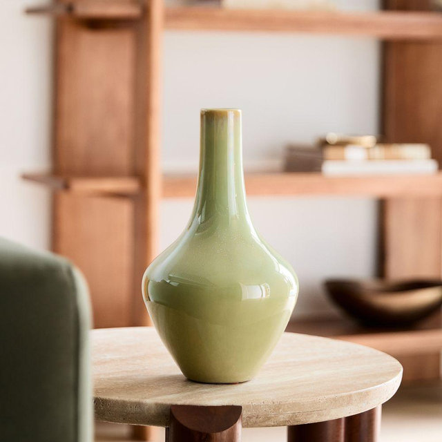 Mist Ceramic Tabletop Vase, Medium, 12"H