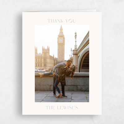 Beige Wedding Thank You - Bayeux Photo