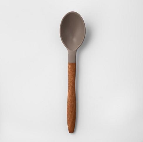 Target - Cravings by Chrissy Teigen Silicone Head Solid Spoon with Wood Handle - Gray