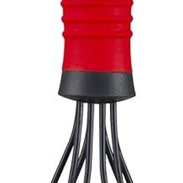 Le Creuset Revolution Flat Ergonomic Silicone Whisk, Black, 10.5" x 2.5"