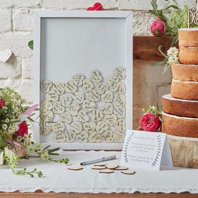 Drop Top Wooden Boho Frame Alternative Guest Book