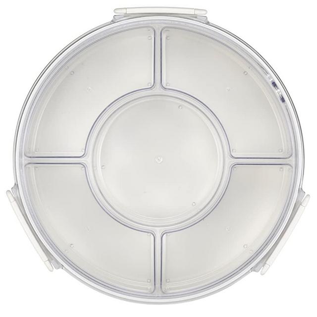 Lustroware Gourmet Palette Round Party Food Container, White