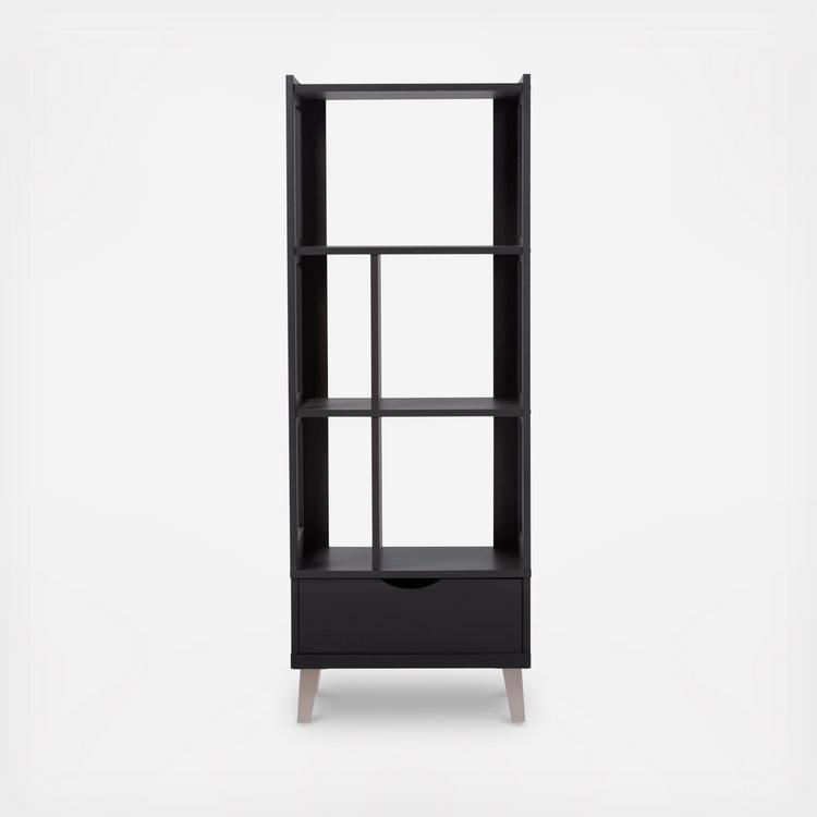 Baxton Studio Kalien 1 Drawer Bookcase Zola