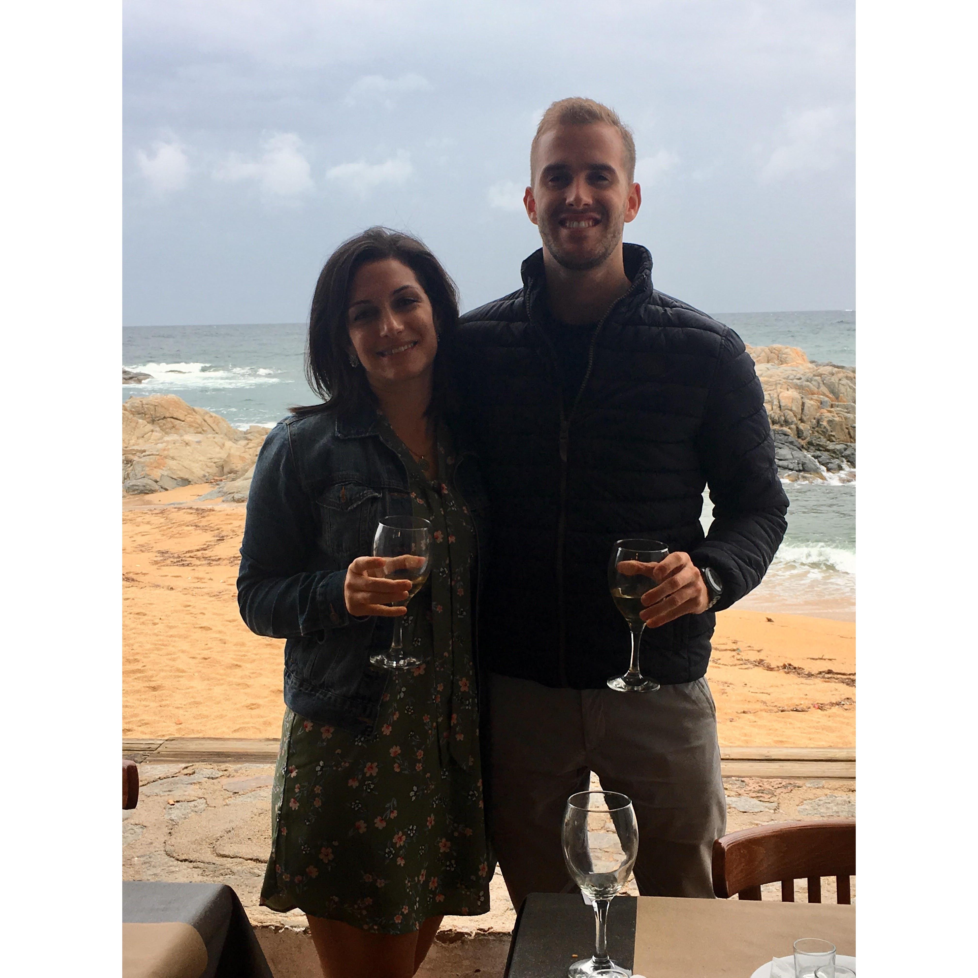 seafood, wine, and concersation by the Balearic Sea