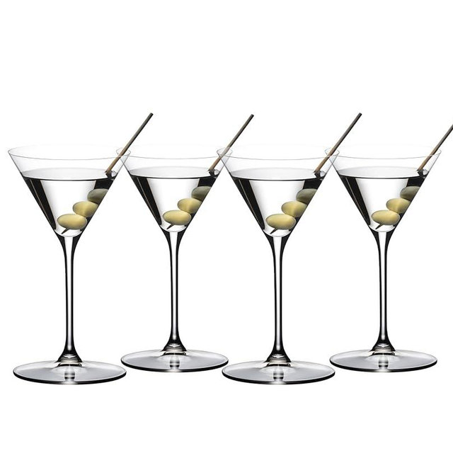 Riedel GRAPE Martini/Cocktail - Cocktail Glass - 4 Pack - Dishwasher Save, Crystal Glass - 5424/77 US