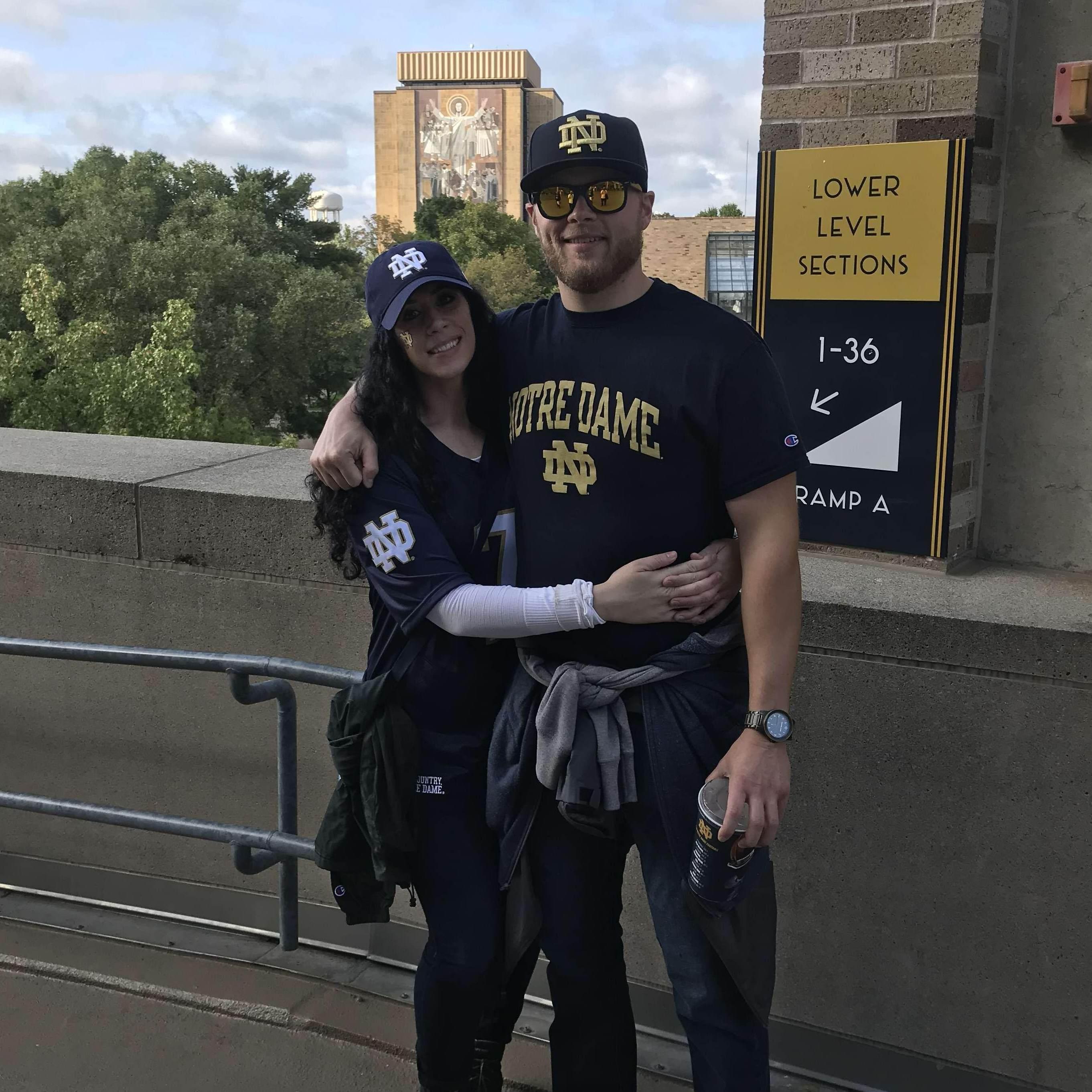 Here com the Irish! With Touchdown Jesus 2019.