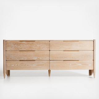 Casa Oak 6-Drawer Dresser