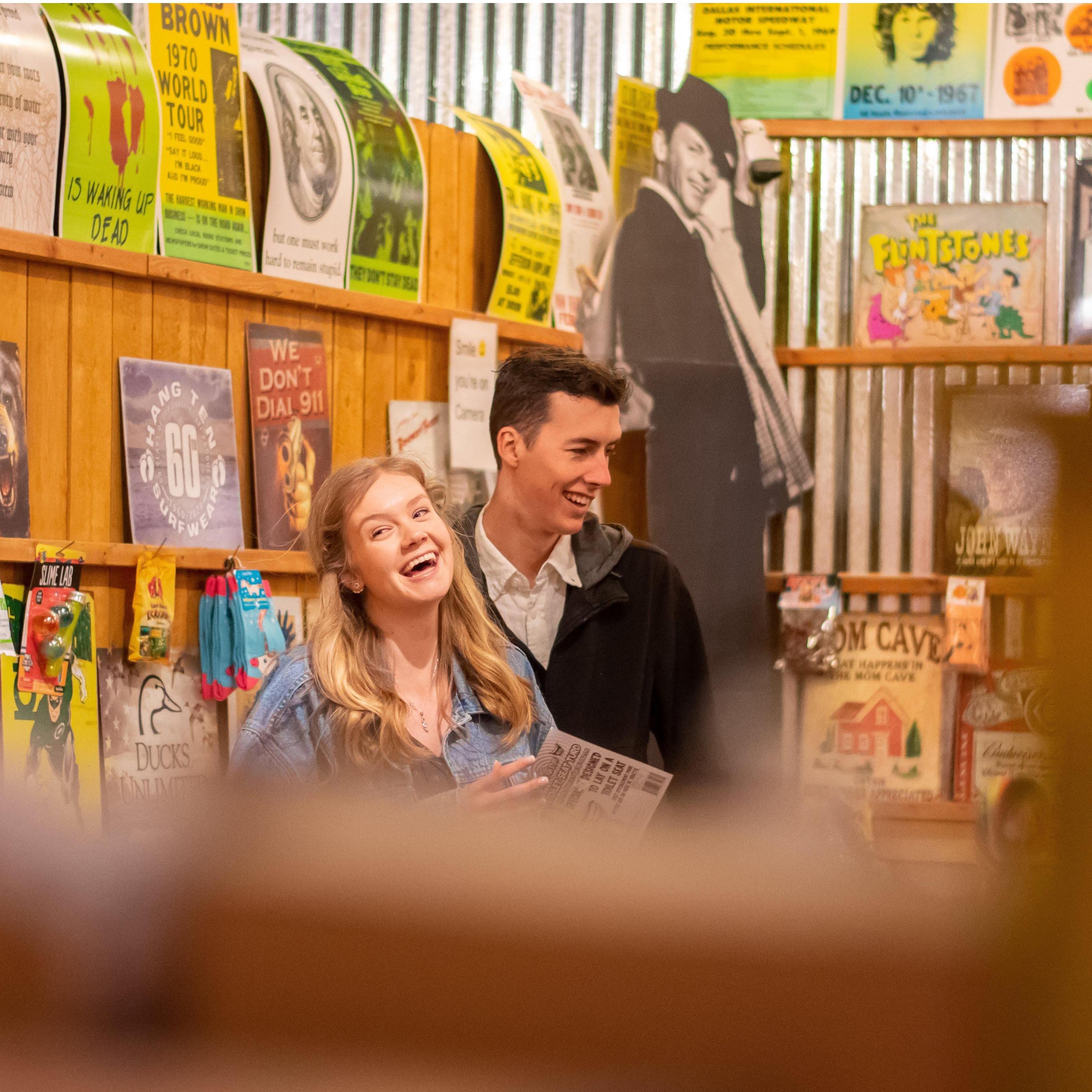 We went to Rocket Fizz before he proposed and found some of the best gag gifts ever!