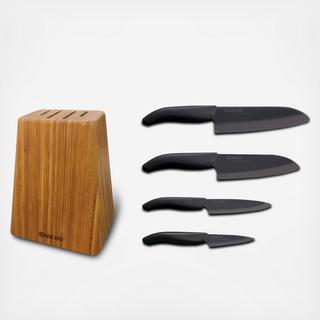 Premier Revolution 5-Piece Ceramic Knife Block Set