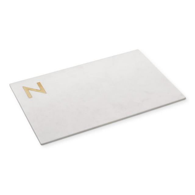 Marble & Brass Monogram Board, N