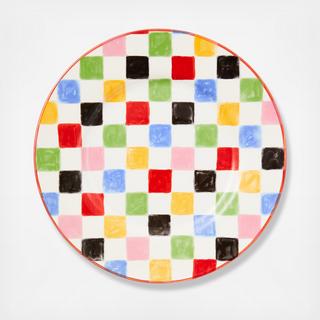 Check Stoneware Dinner Plate