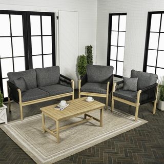 Tavira 4-Piece Bohemian Outdoor Patio Furniture Set