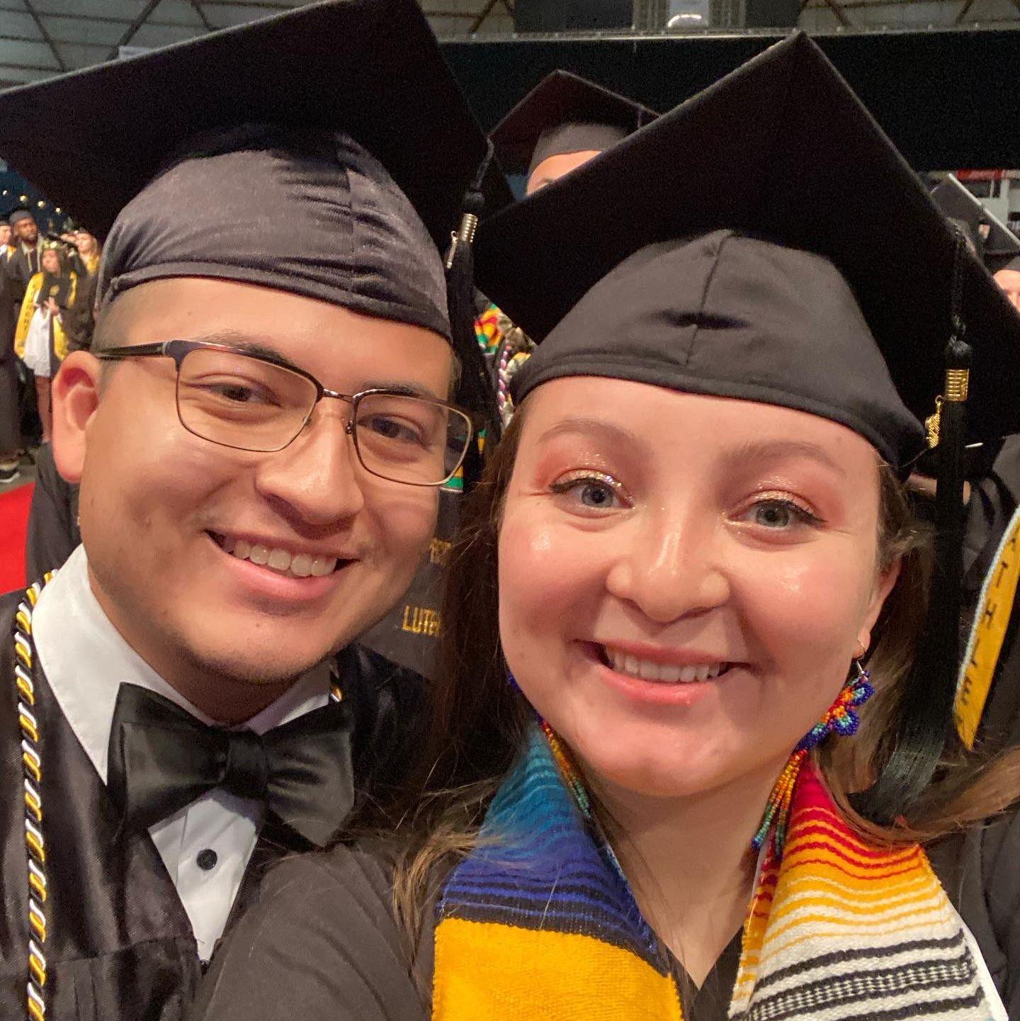 He actually graduated a year before me but thanks to covid we got to receive our degrees onstage together :) 2022