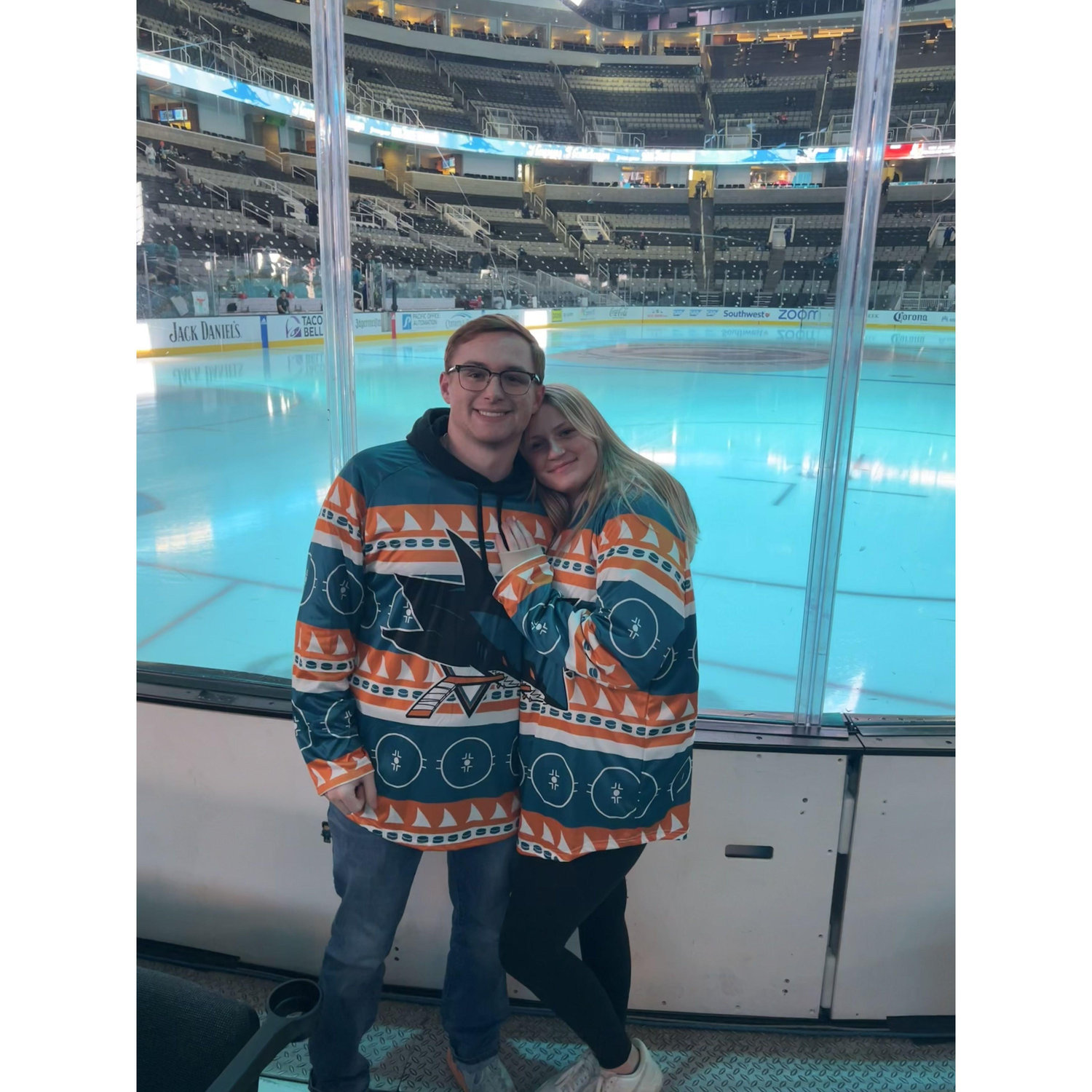 While in Santa Cruz we went to our first NHL game together.