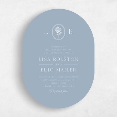 Powder Blue Wedding Invitation - Grandiflora Classic