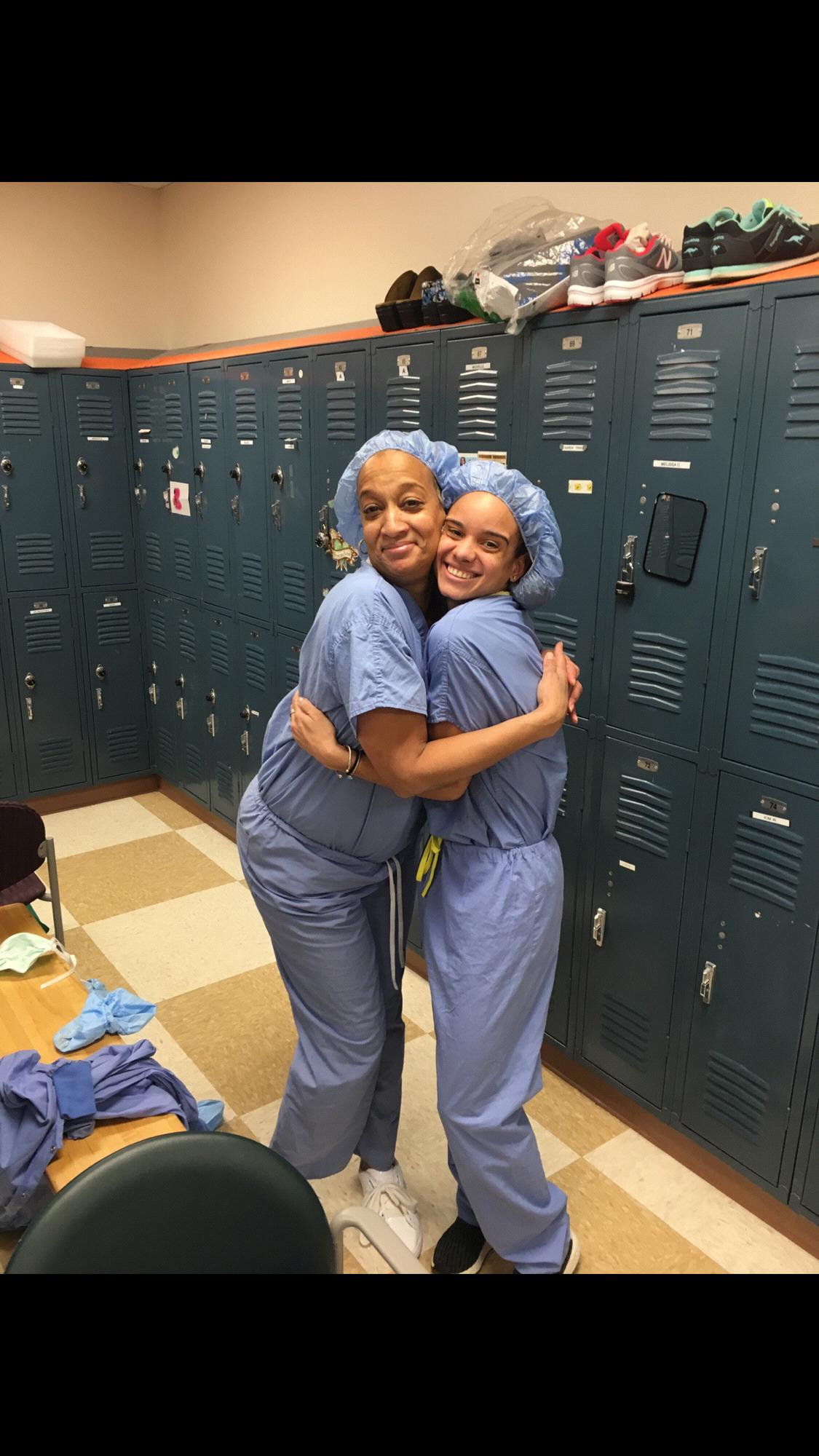 Verna (mother of bride) & Margaux after surgery