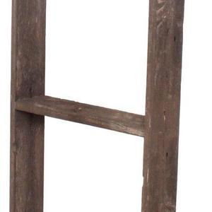 Rustic 5 Foot Decorative Wooden Display Ladder, Color: Brown