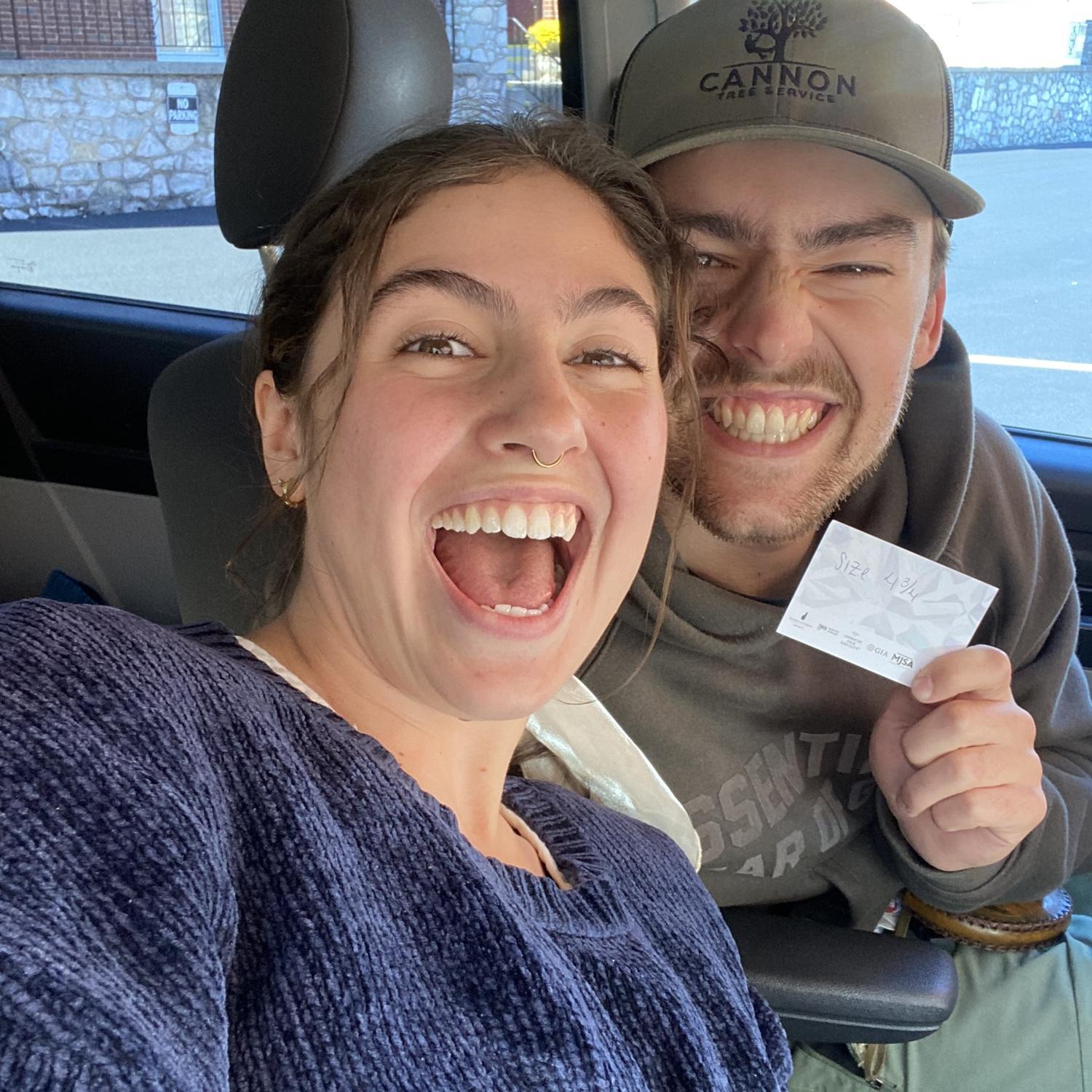 we drove past a jewelry store and spontaneously decided to get my ring size!!