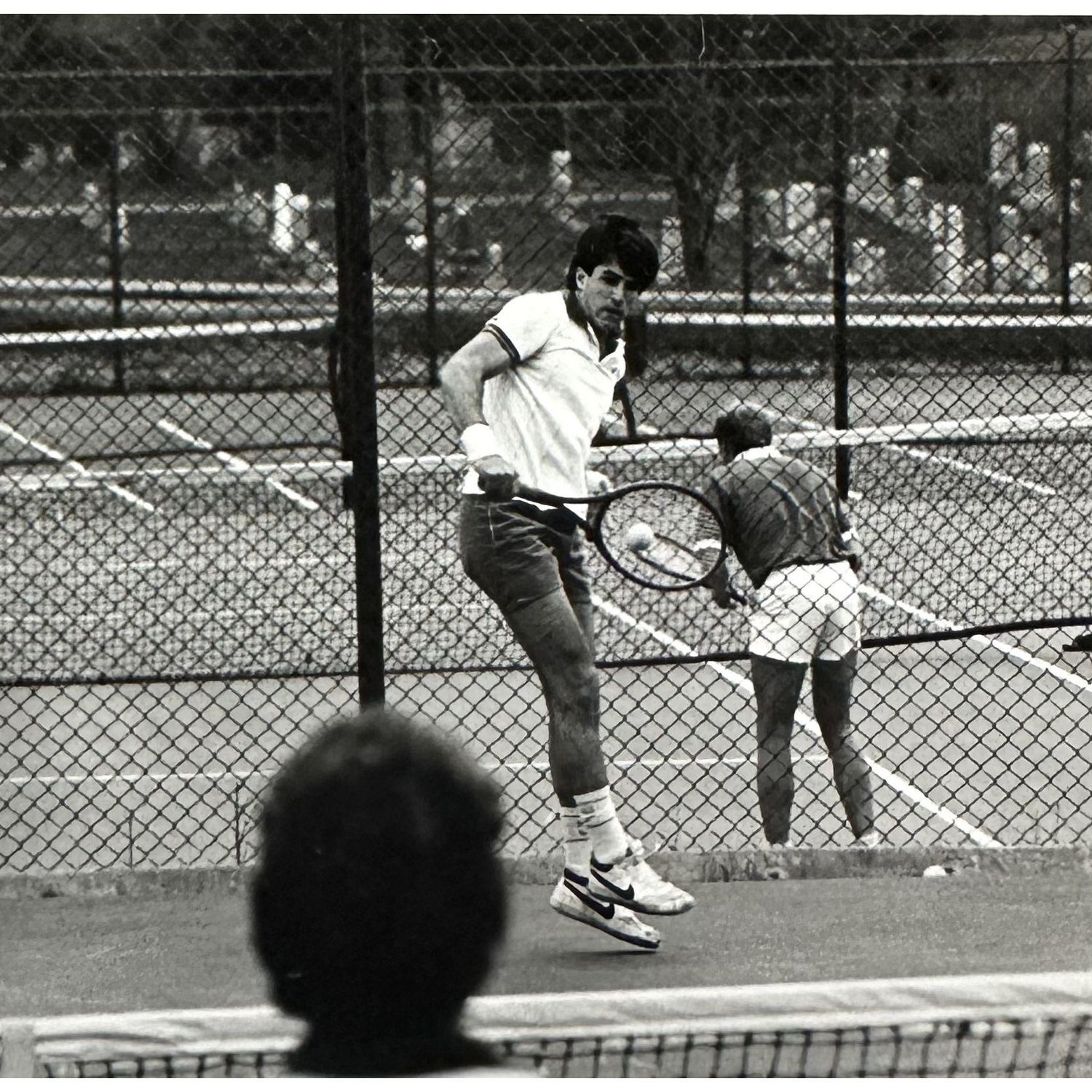 Middlebury College's Proctor Tennis Courts during Men's tennis season.