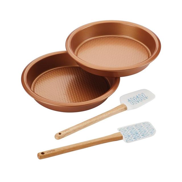 Ayesha Collection Nonstick 4-Pc. Bakeware Cake Pan and Utensil Set