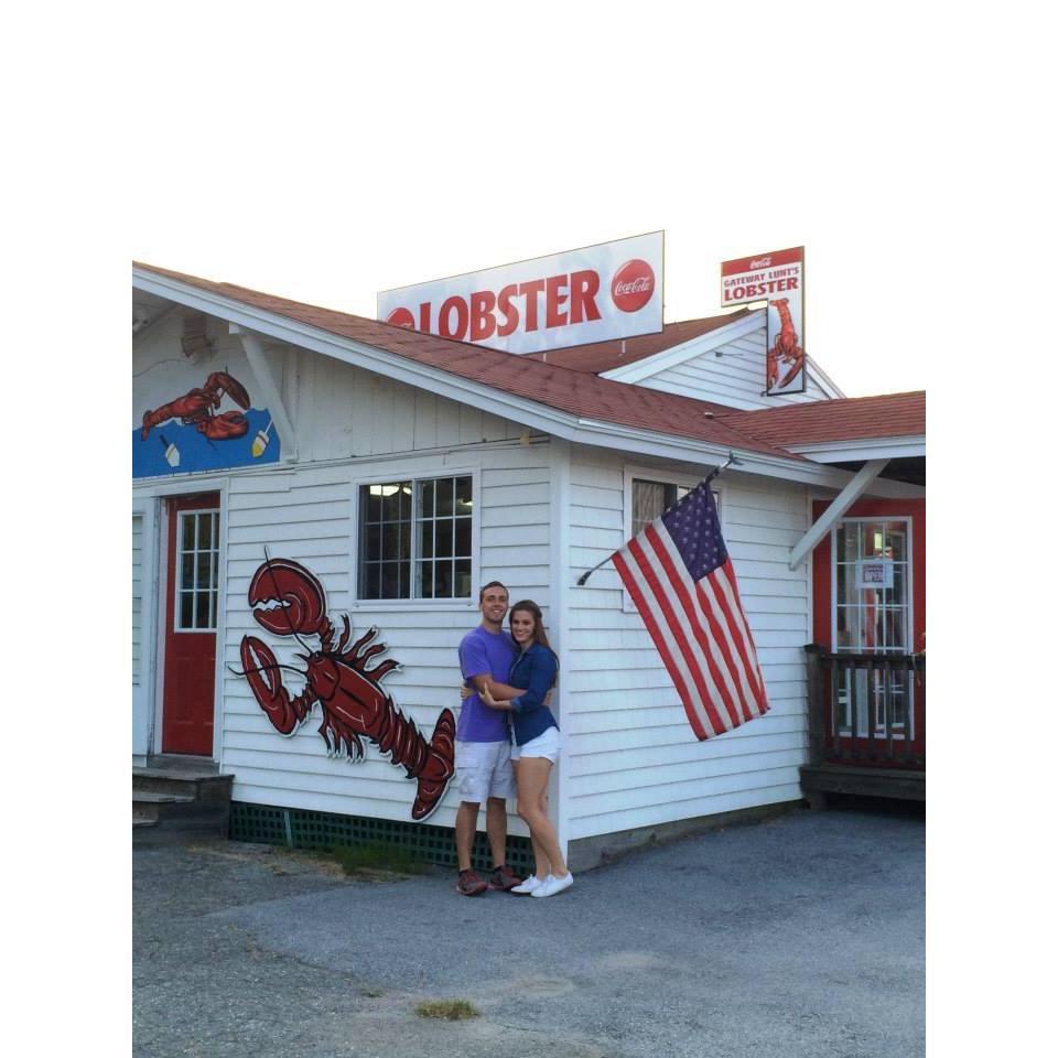 Garrett has his first Maine lobster