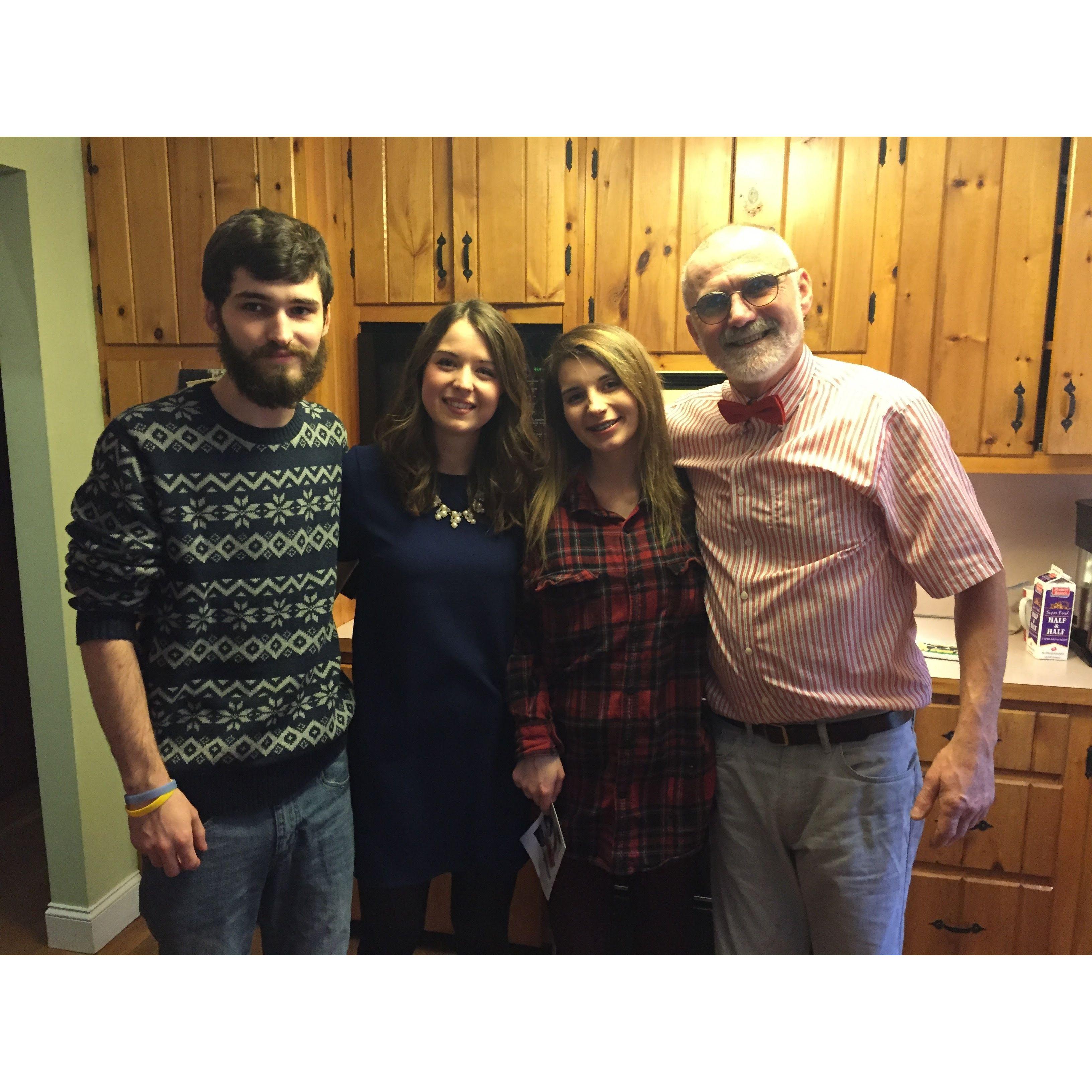 Kristina with siblings James and Sarah, and father Sandy