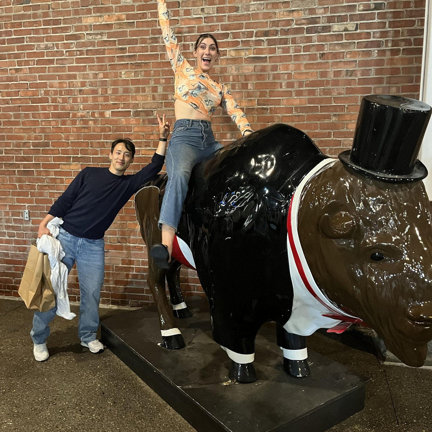 The day we found out riding the buffalo was a no go... but still did it