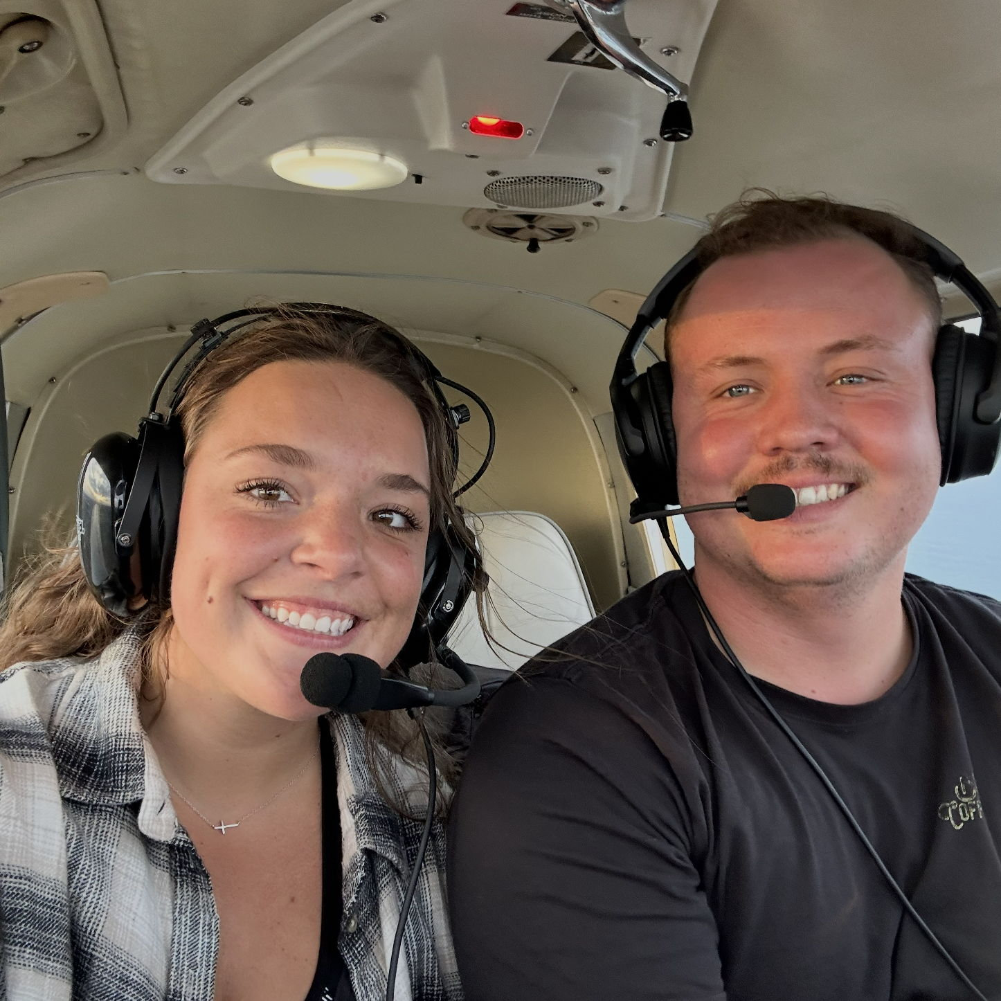 First time John took Seena flying.