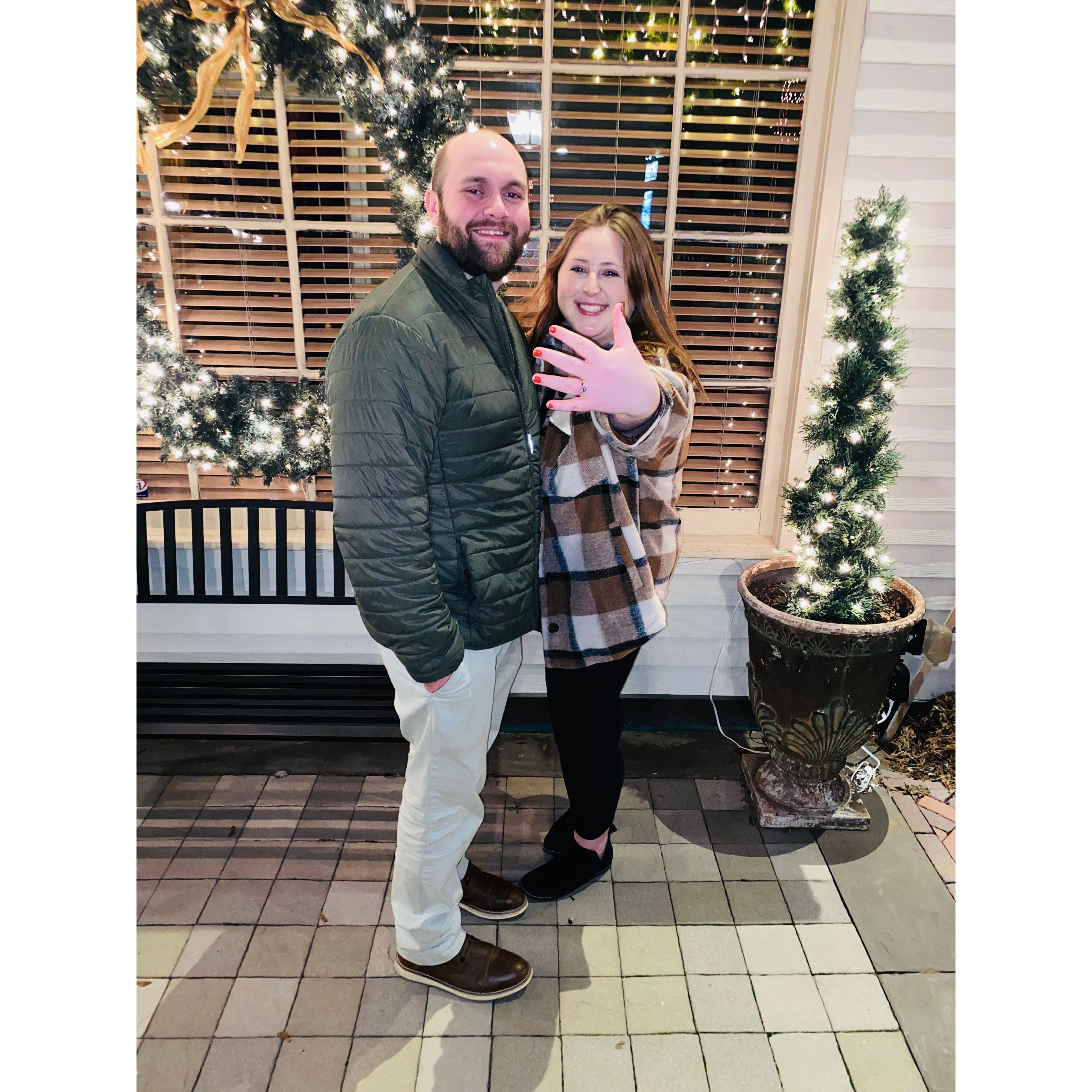 The night we got engaged. 12.23.2023