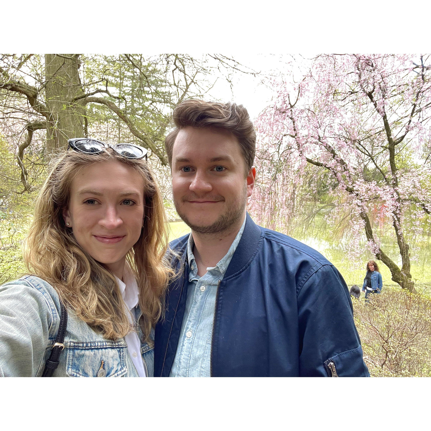 At the Brooklyn Botanical Garden, this is a special place where we spent a lot of our early dates in 2020, and then that's where Ryan proposed!