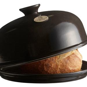 Emile Henry Made In France Flame Bread Cloche, 13.2 x 11.2", Charcoal