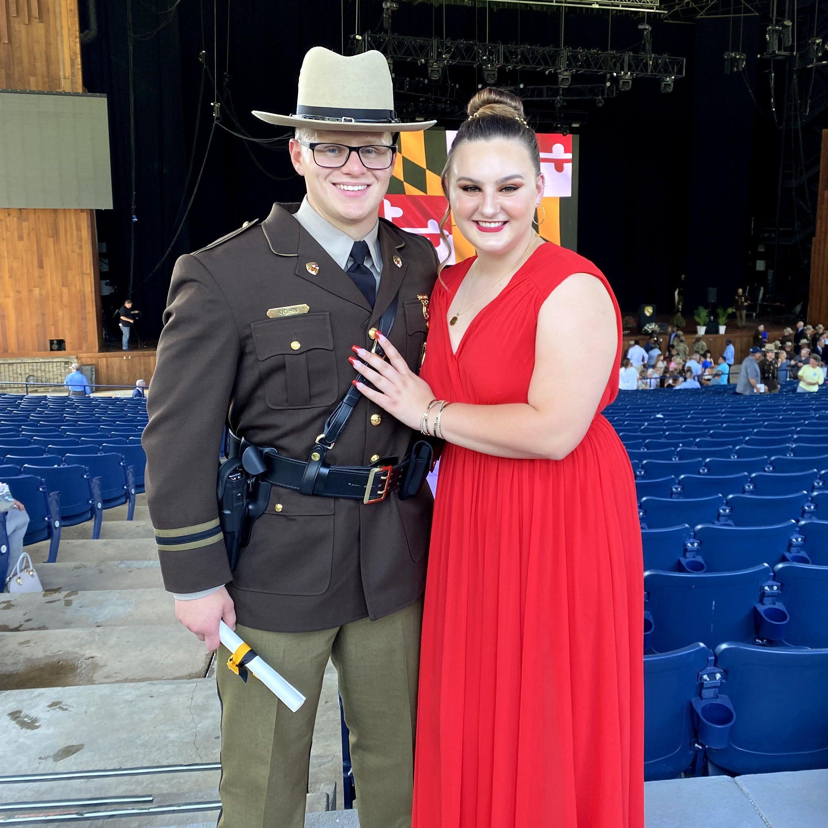 Patrick's graduation from the Maryland State Police academy in July 2021