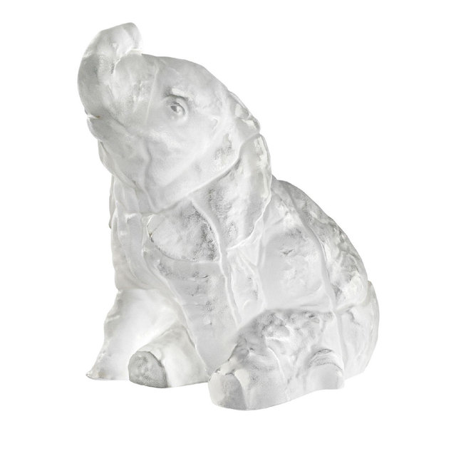 Lalique Crystal Baby Elephant Figurine