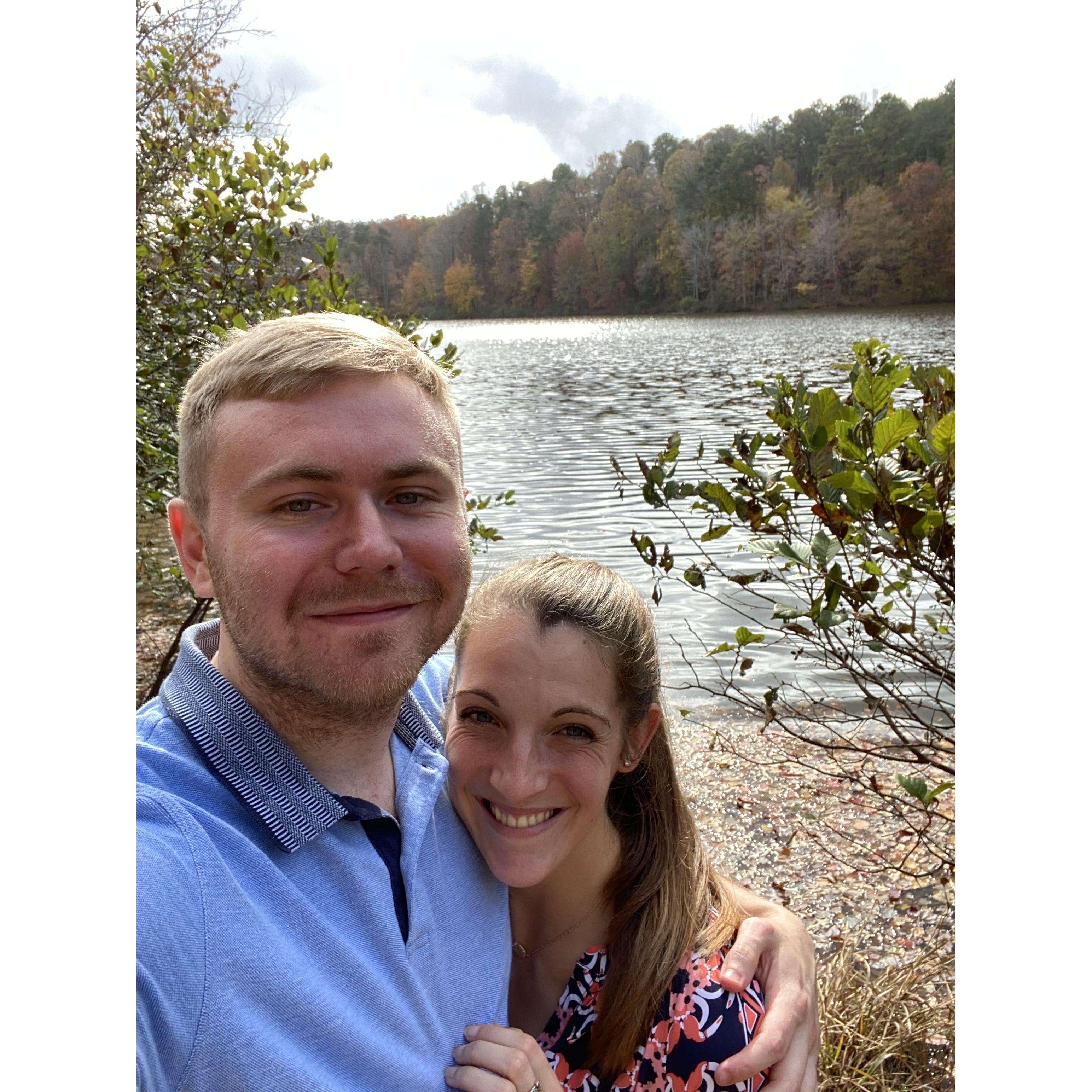 Our first trip to Raleigh together (this lake might look familiar!)