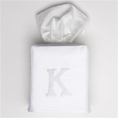 Monogram Nouveau French Knot Tissue Box Cover