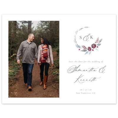 White Spring Wedding Digital Save the Date - Arlington Photo