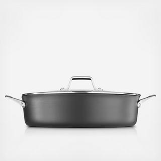 Premier Hard Anodized Nonstick Sauteuse with Cover, 7 QT