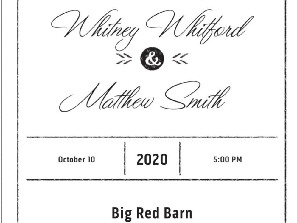 The Wedding Website of Whitney Whitford and Matt Smith