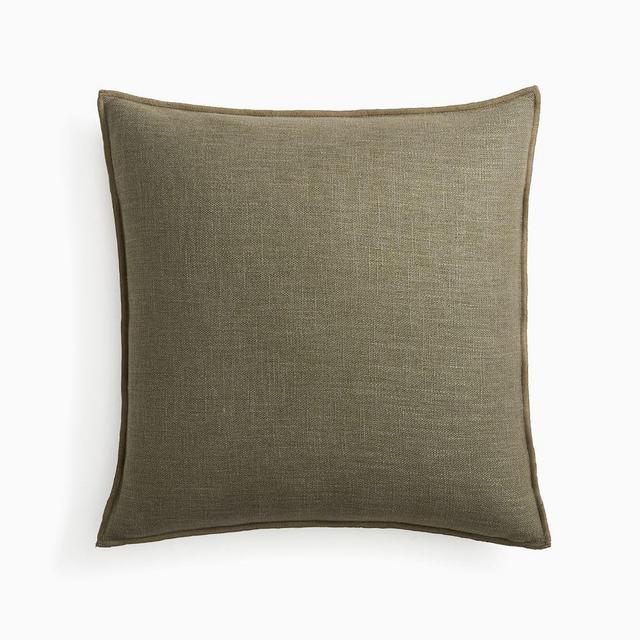 Classic Linen Pillow Cover, 20"x20", Dark Olive