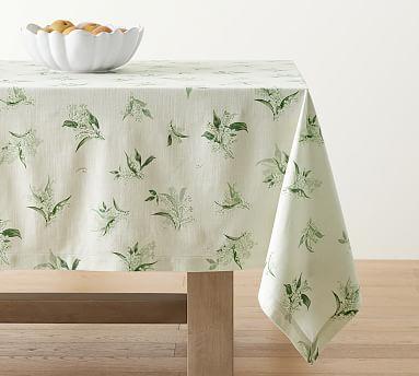 Monique Lhuillier Lily of the Valley Rectangular Cotton Tablecloth, 70" x 108"