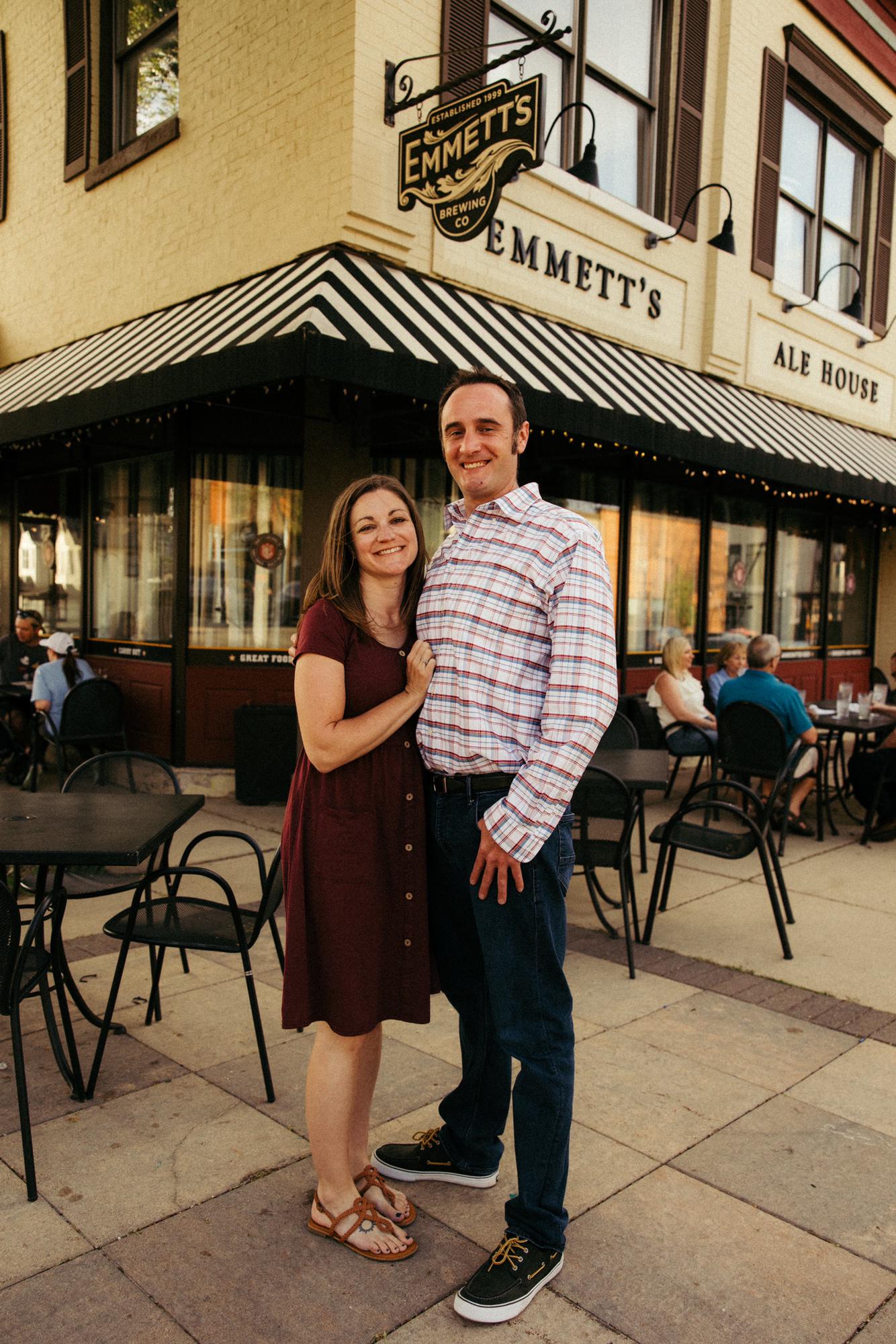 Our first date was at Emmett’s in Downers Grove, August 23. 2016