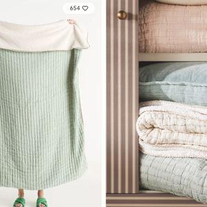 Mira Cotton Sherpa Fleece Reverse Woven Throw Blanket